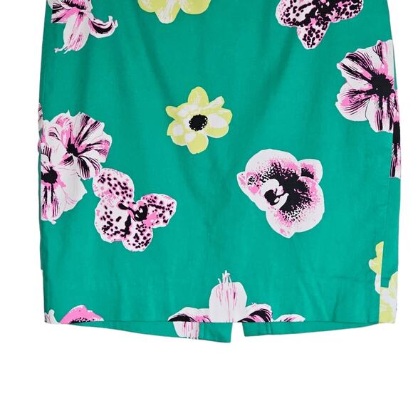 J.Crew The Pencil Skirt in Green Floral Size 0 - Picture 5 of 10